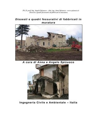 cover image of Dissesti e quadri fessurativi di fabbricati in muratura